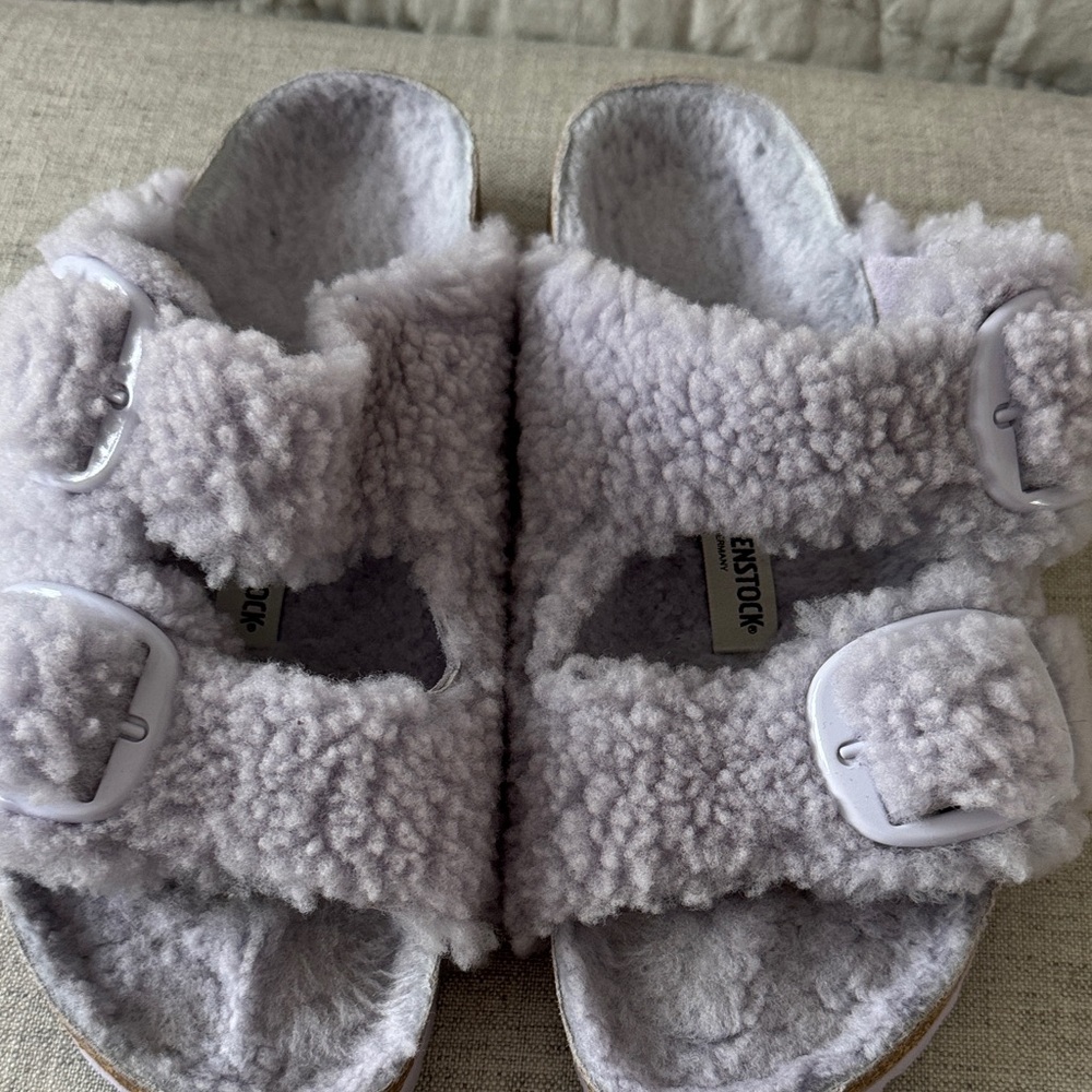 Birkenstock Fuzzy Slippers - Light purple - Picture 5 of 5